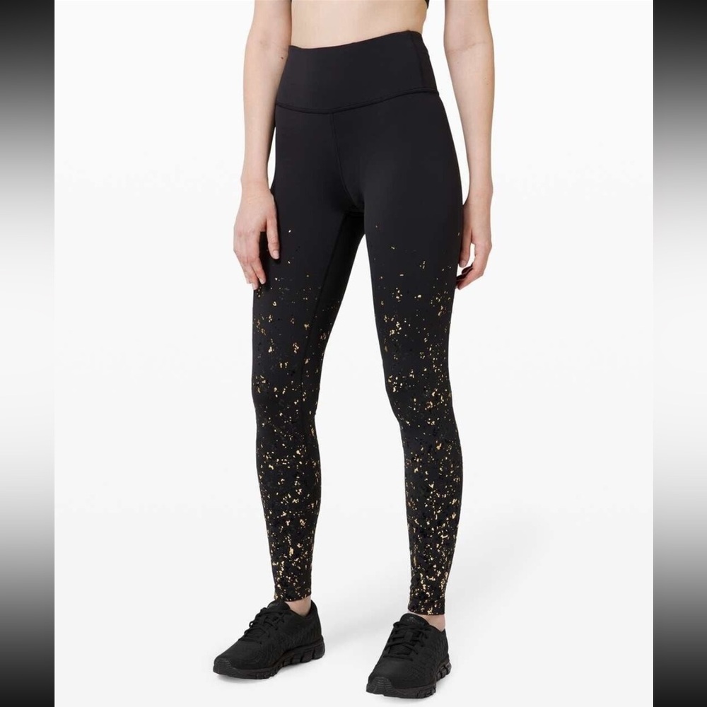 Lululemon Speed Wunder Tight *Lunar New Year Black / Black / Gold (Size 6)